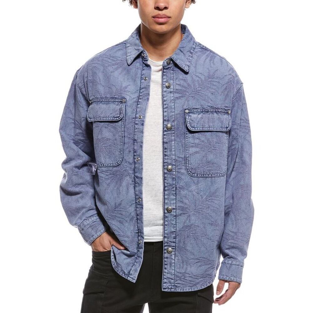Palm Angels Mens Shirt, Blue
